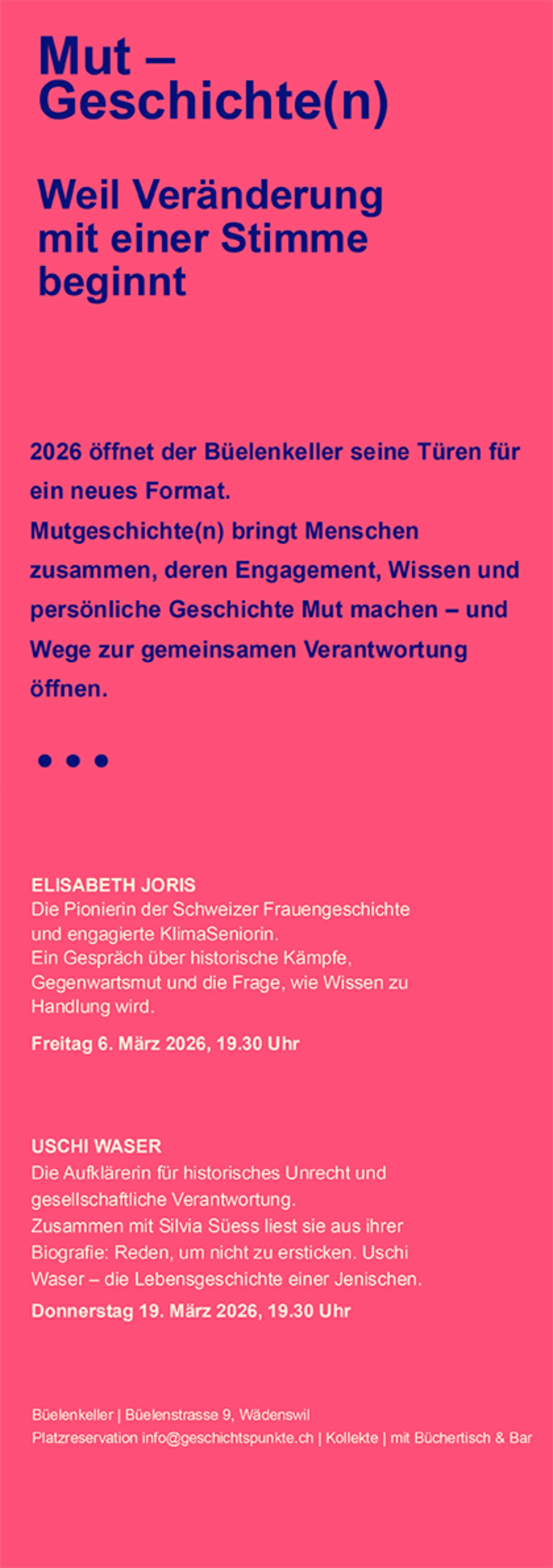 Mutgeschichte(n): Uschi Waser "Reden, um nicht zu ersticken"